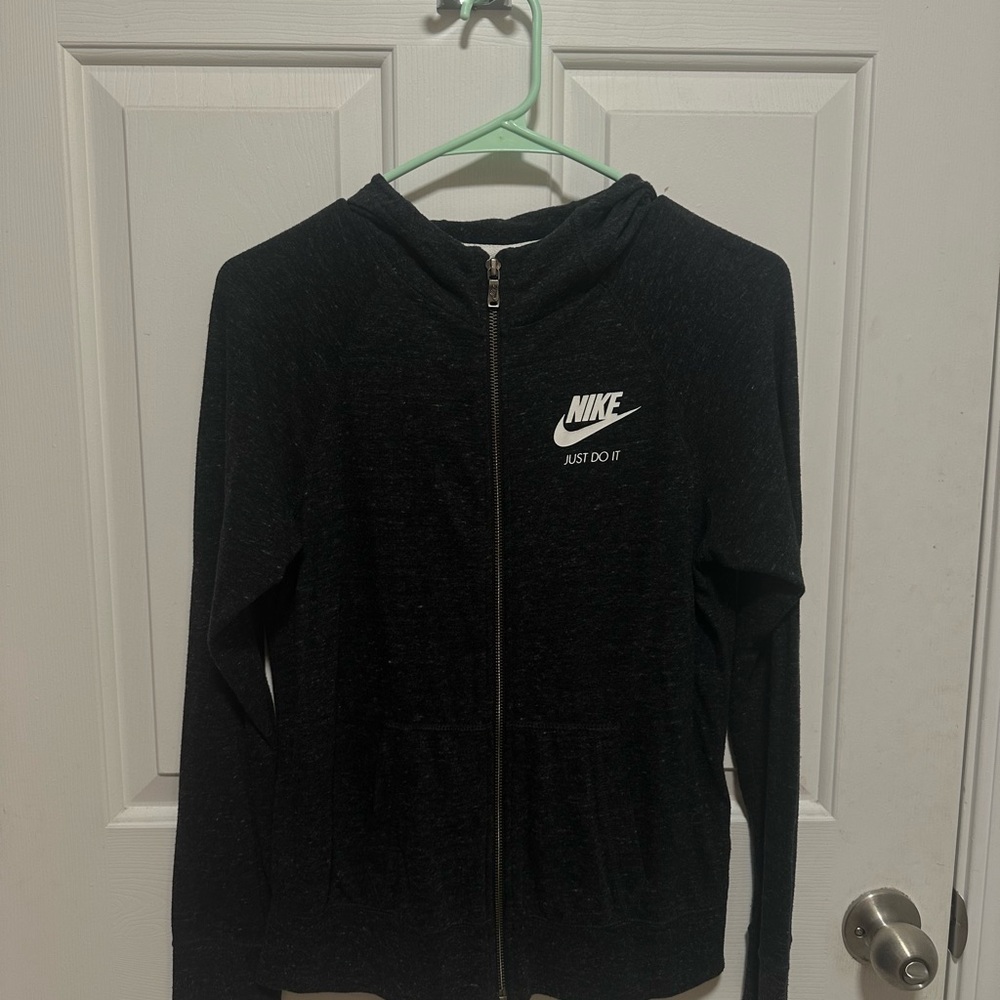 Nike Charcoal Dark Gray lightweight zip up Hoodie